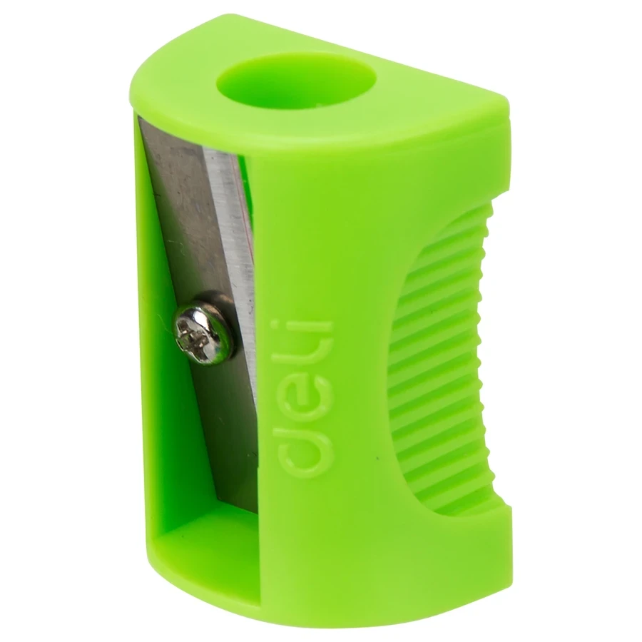 Deli E0531 Hand Powered Pencil Sharpener - Precise Blade Position, Smooth Sharpening, Durable ABS (Green