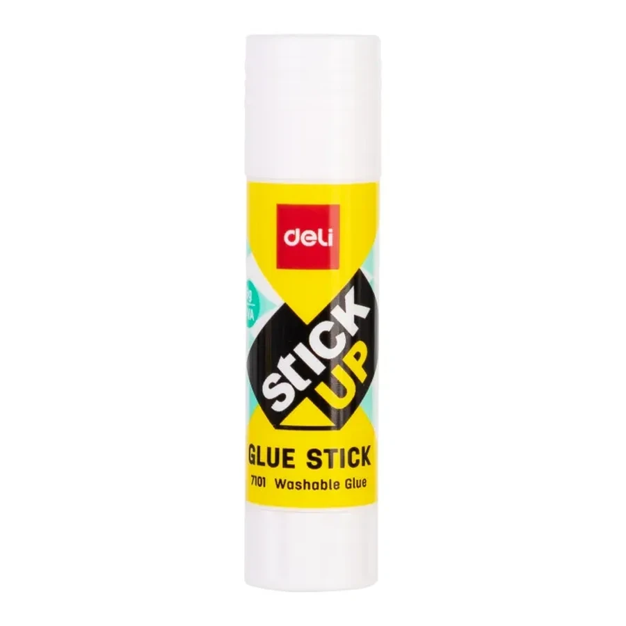 Deli E7104 Glue Stick - 15 Grams, White Solid Adhesive for School, Home, and Office Use