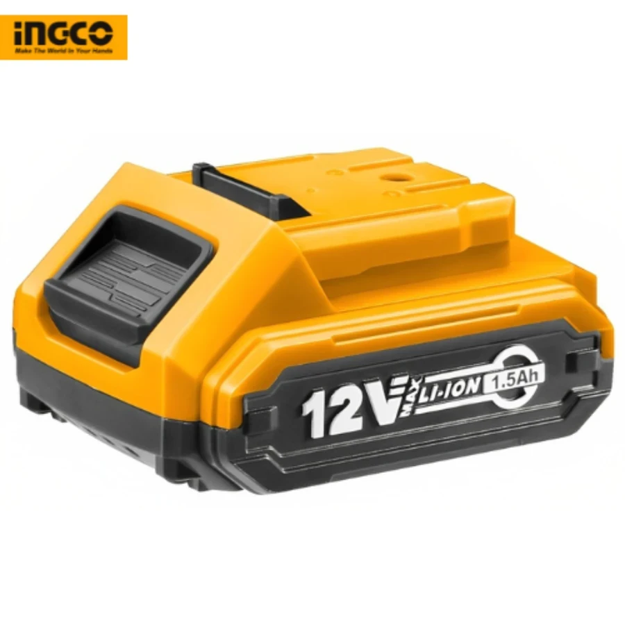 INGCO Lithium-Ion Battery Pack | 12V 1.5Ah | LED Power Indicator | FBLI12151