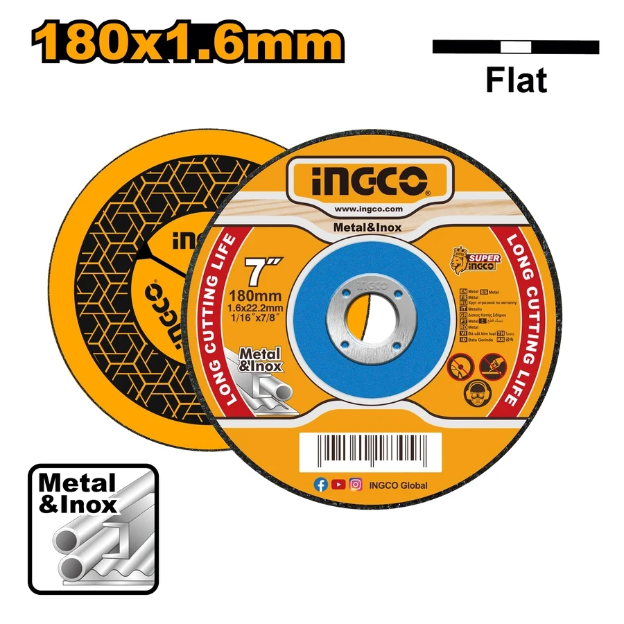 Abrasive Metal Cutting Disc | MCD161801 | 180mm Industrial Inox Series