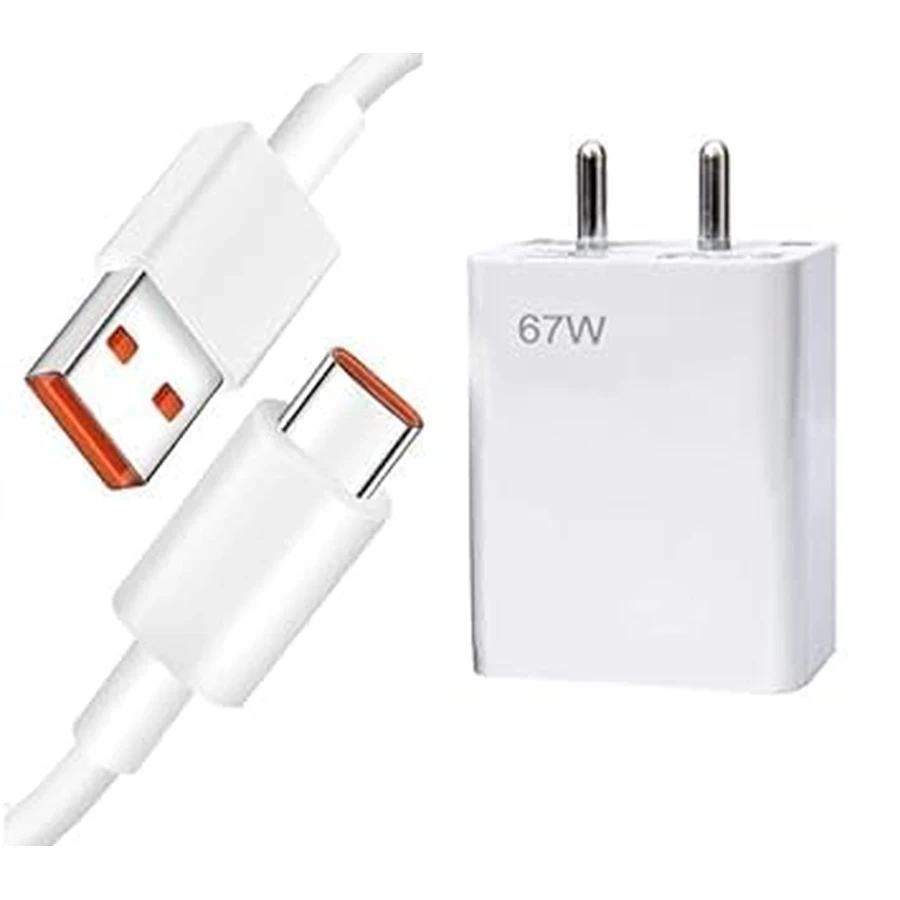 Mi 67W SonicCharge 3.0 Charger Combo MDY-13-EC - High Power, 100cm 6A Type C Cable Included, Global Input (White)