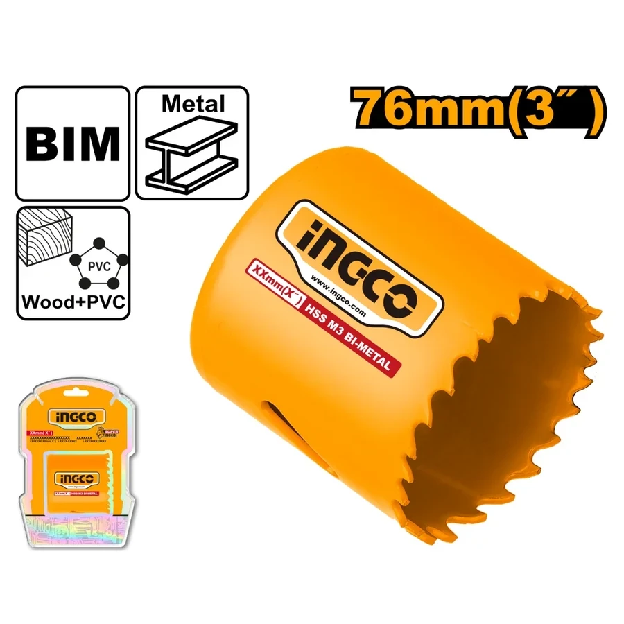 HSS Bi-Metal Hole Saw | HSB10761 | 76mm (3") Heavy-Duty Industrial Cutter