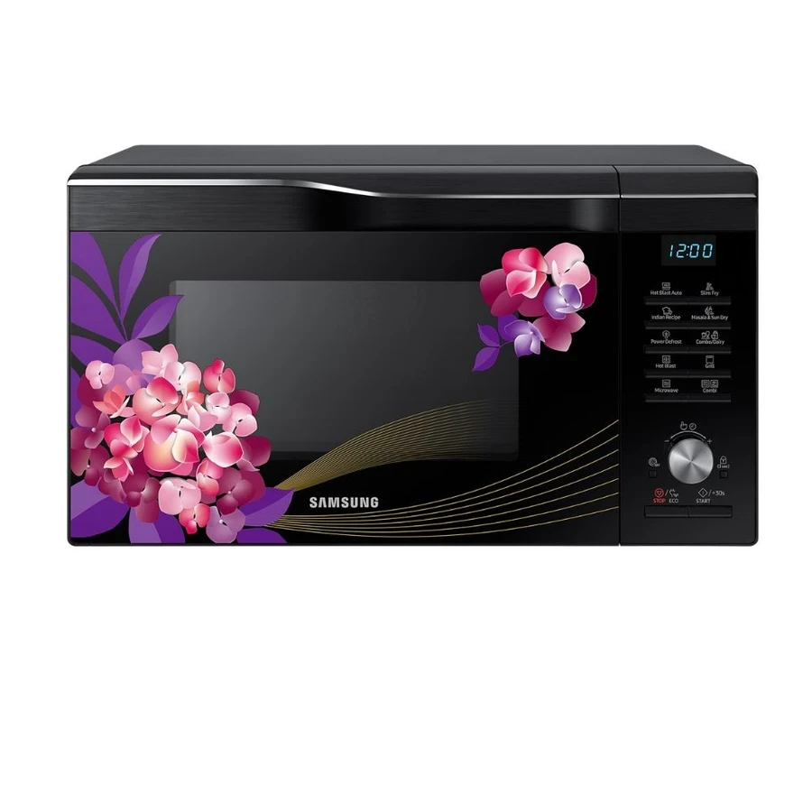 Samsung MC28M6036CHIM 28L Convection Microwave Oven | Masala & SunDry™ | SLIM FRY™ | Ceramic Enamel | Black Pattern
