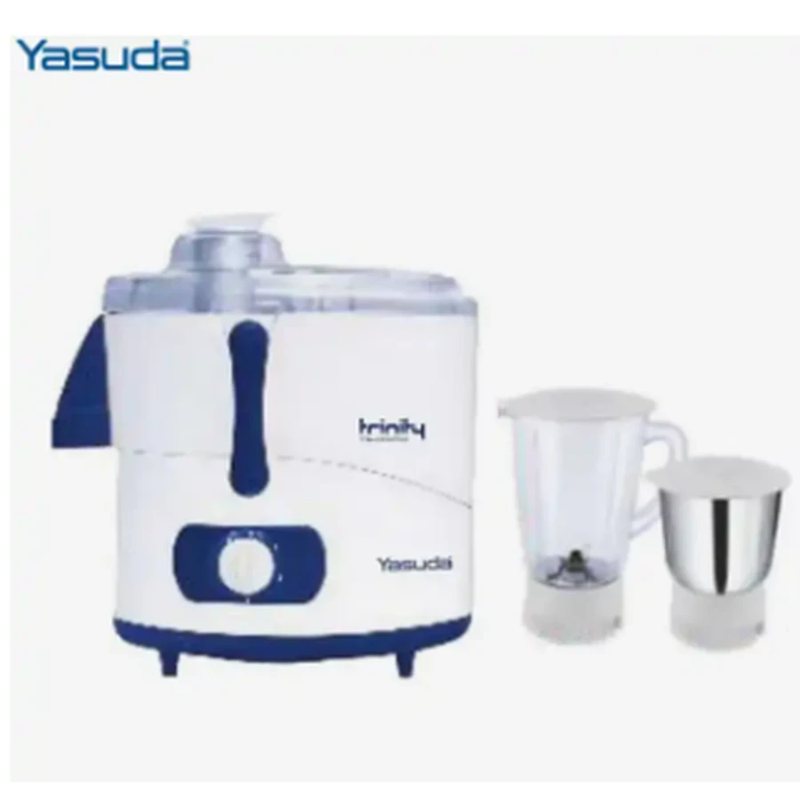 Yasuda YS-JMGP02 Juicer Mixer Grinder - 500W 100% Copper Motor, Shock Proof Body, 3 Speed with Pulse (Blue & White)