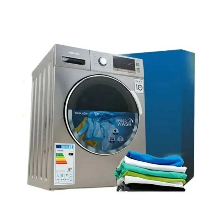 Yasuda Direct Drive Front Load Washing Machine | 8.0 KG | Grey | Anti-Crease & Silk Friendly YS-FT80DD