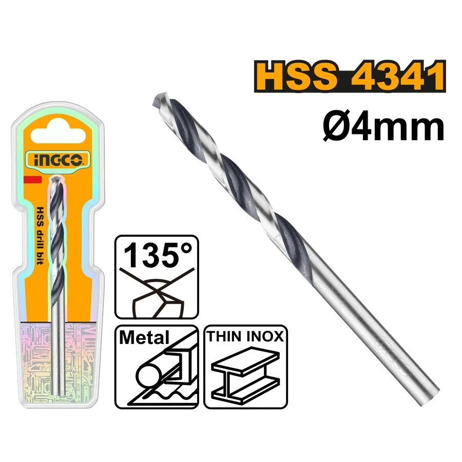 HSS 4341 Twist Drill Bit | DBT1200404 | 4mm Precision Industrial Bit