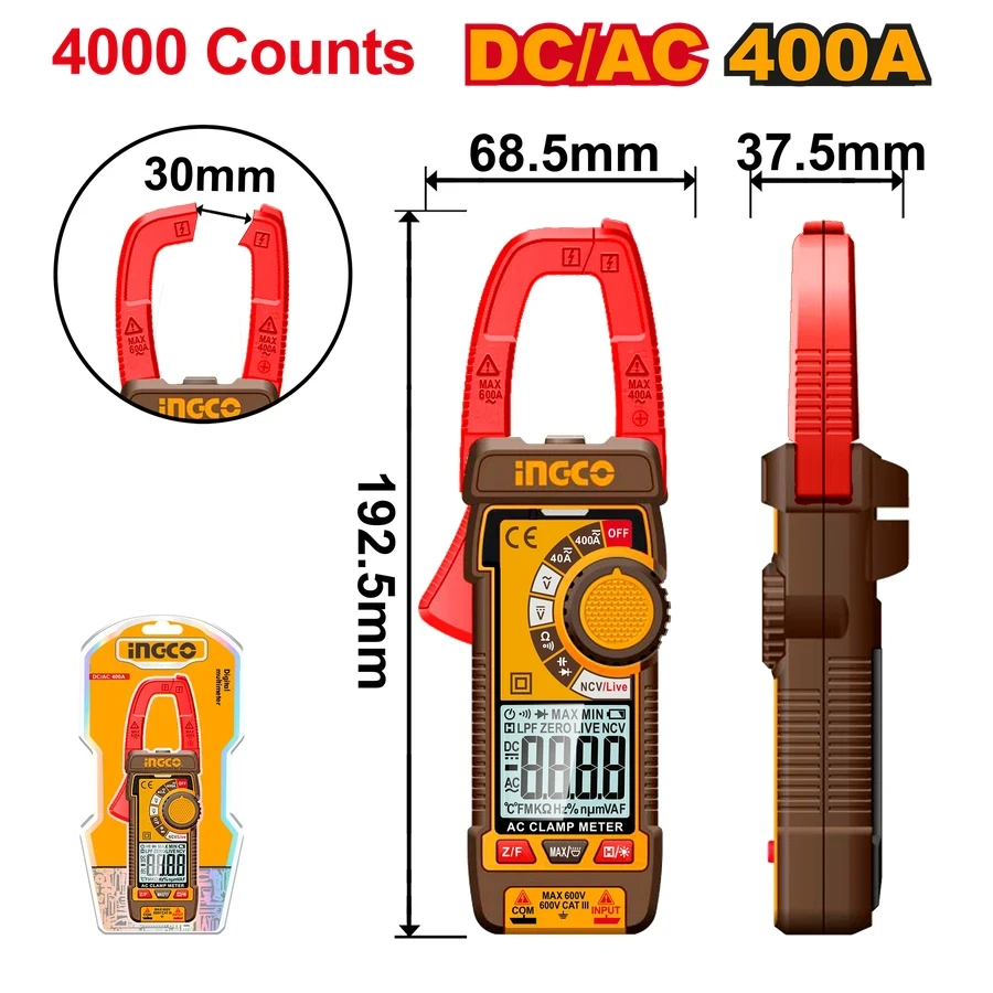 Professional True RMS Digital AC Clamp Meter | DCM66001 | High-Current Diagnostic Series