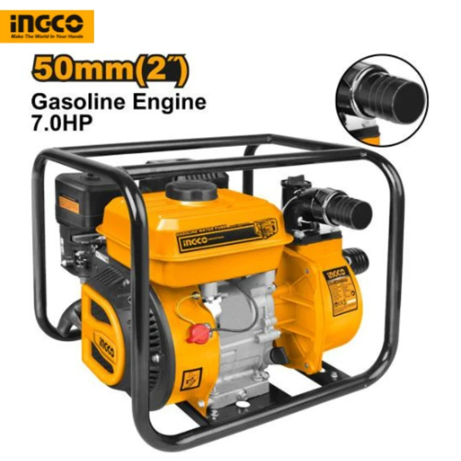 INGCO 7.0HP Gasoline Water Pump | 2" High-Volume Transfer | GWP202