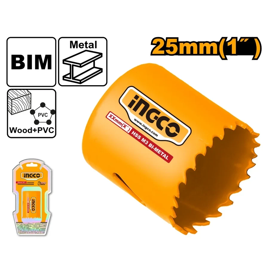 HSS Bi-Metal Hole Saw | HSB10251 | 25mm (1") High-Performance Metal & Wood Cutter