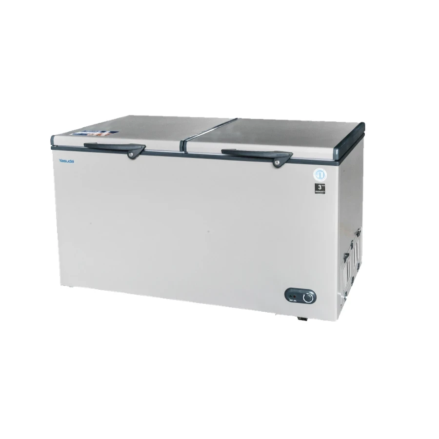 Yasuda YS-CF420HTC 420 Litre Hard Top Double Door Chest Freezer | Convertible Compressor | Stainless Steel Body | Coolpad Technology