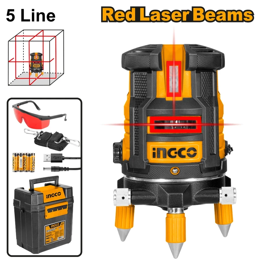 Professional 5-Line Self-Leveling Laser | HLL306505 | 30m Multi-Line Series