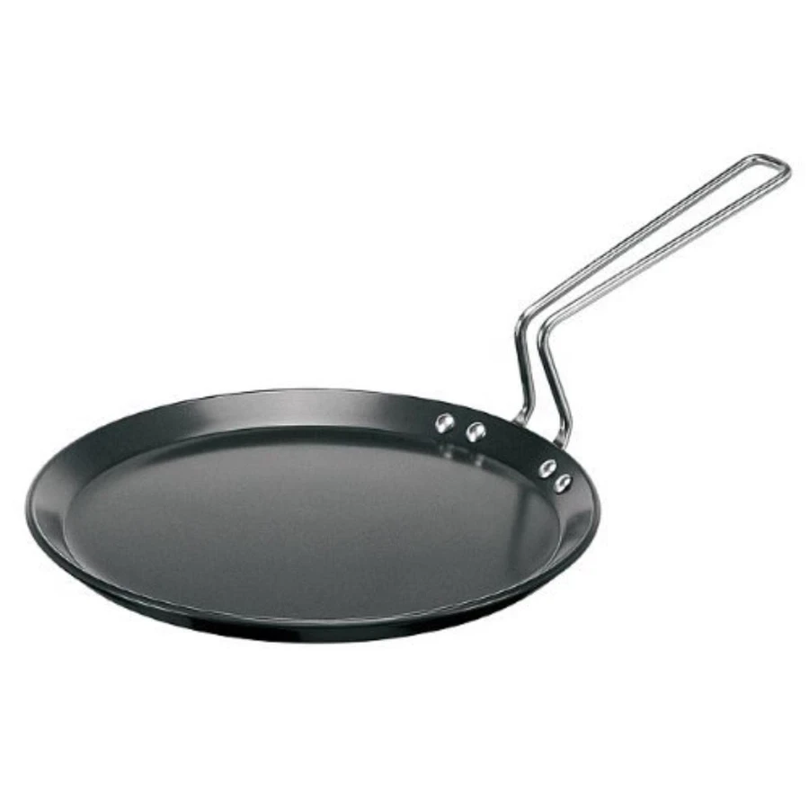 Hawkins AFT26 26cm Hard Anodised Flat Tava | Flat Surface for Dosa & Uttapam | Stay-Cool Stainless Steel Handle | Oven Safe | Black